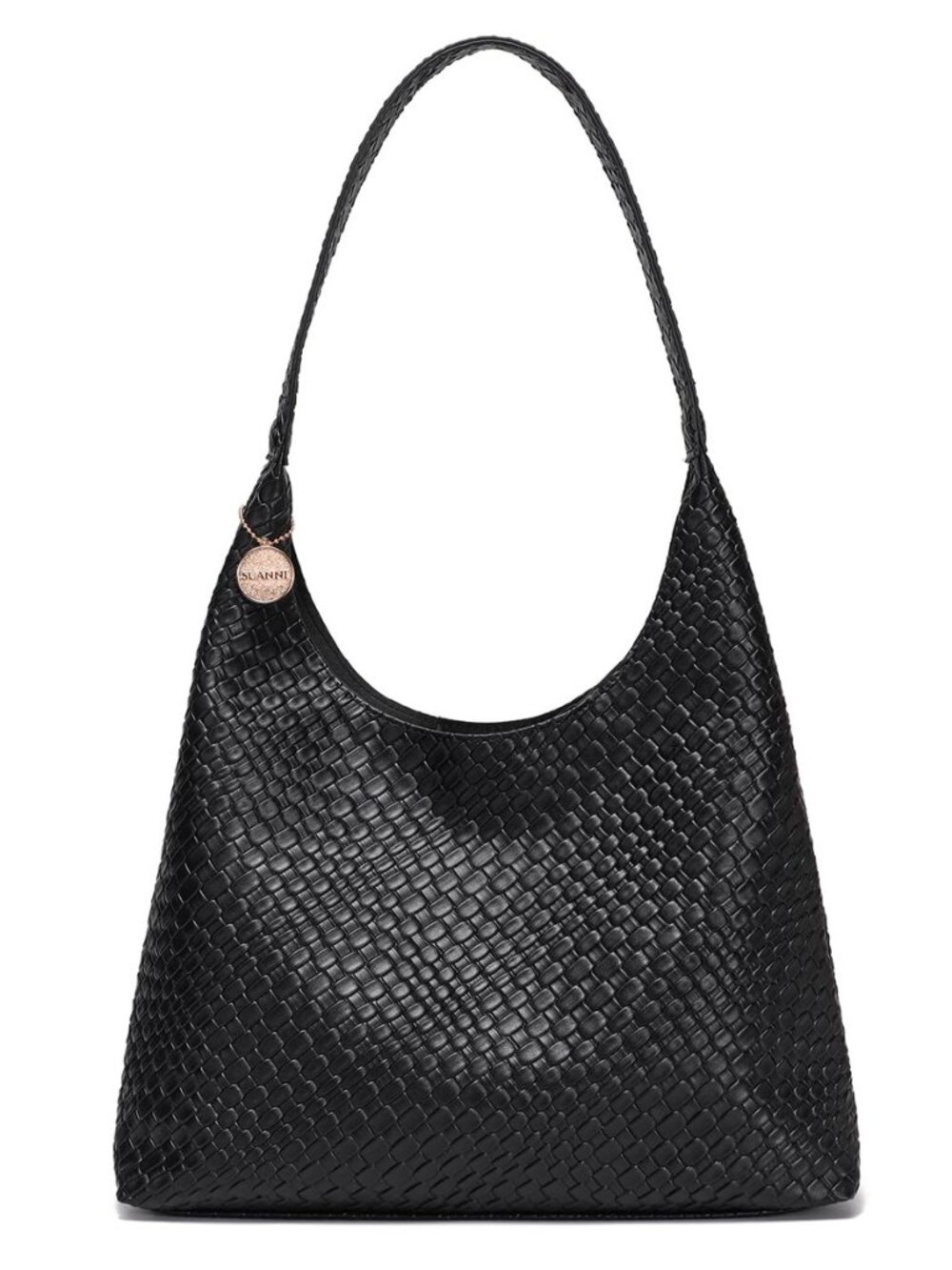 Leather Tote Bag for Women, Vegan Woven Purses, Large Slouchy Shoulder Hobo